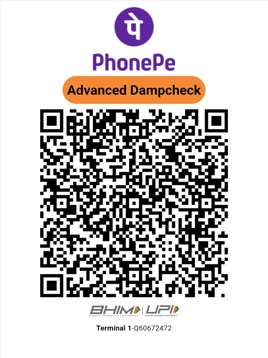 Scan this UPI QR to pay the Advanced Damp Check booking fee
